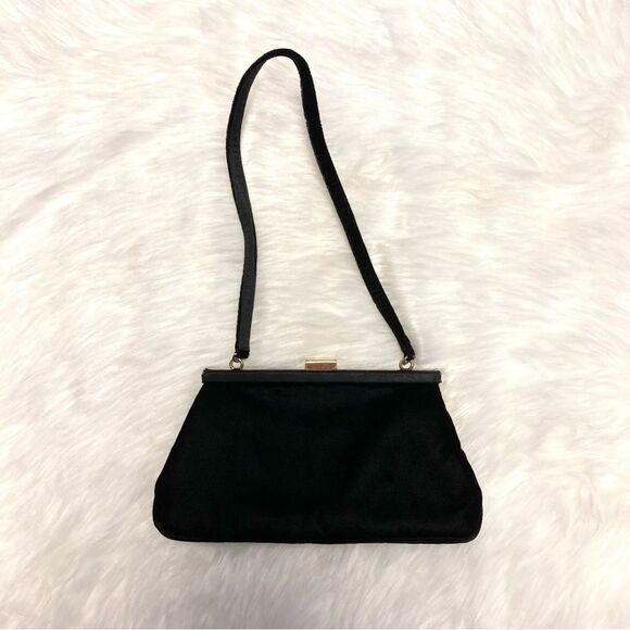 Vintage Hillard & Hanson Black Velvet Mini Small Shoulder Bag - Picture 1 of 13